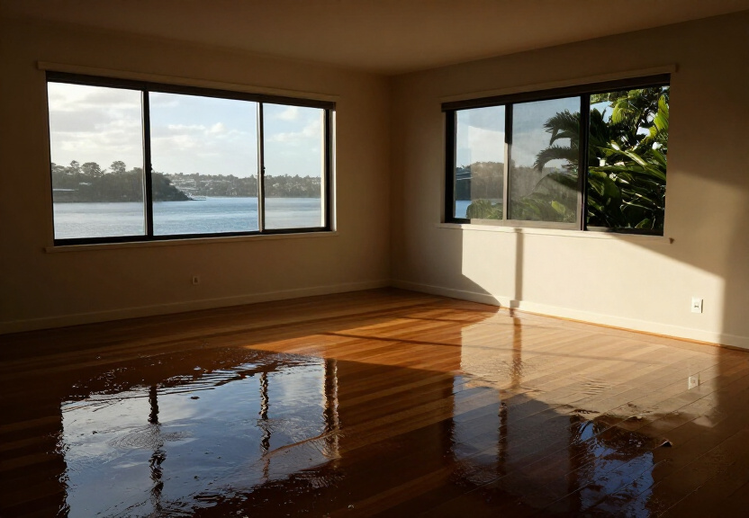 Damp, mouldy subfloor in a Manly Vale home before treatment